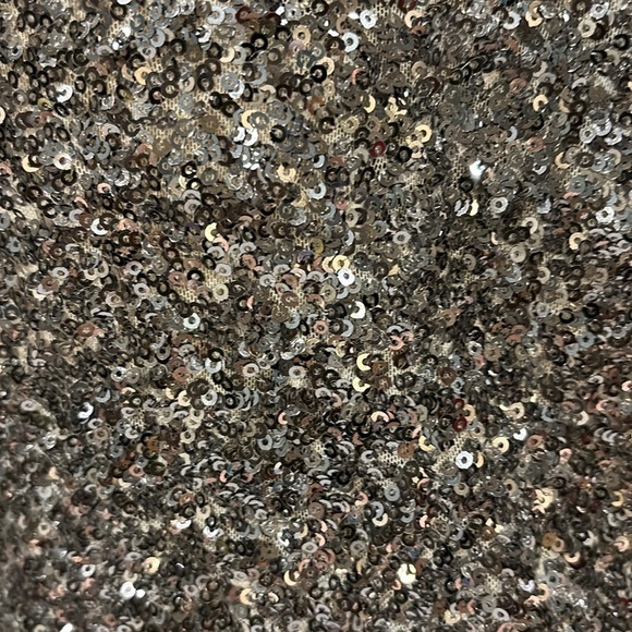 Arden B Exclusive Silver Sequin and Satin Mini Party Dress - Size M - Picture 4 of 10